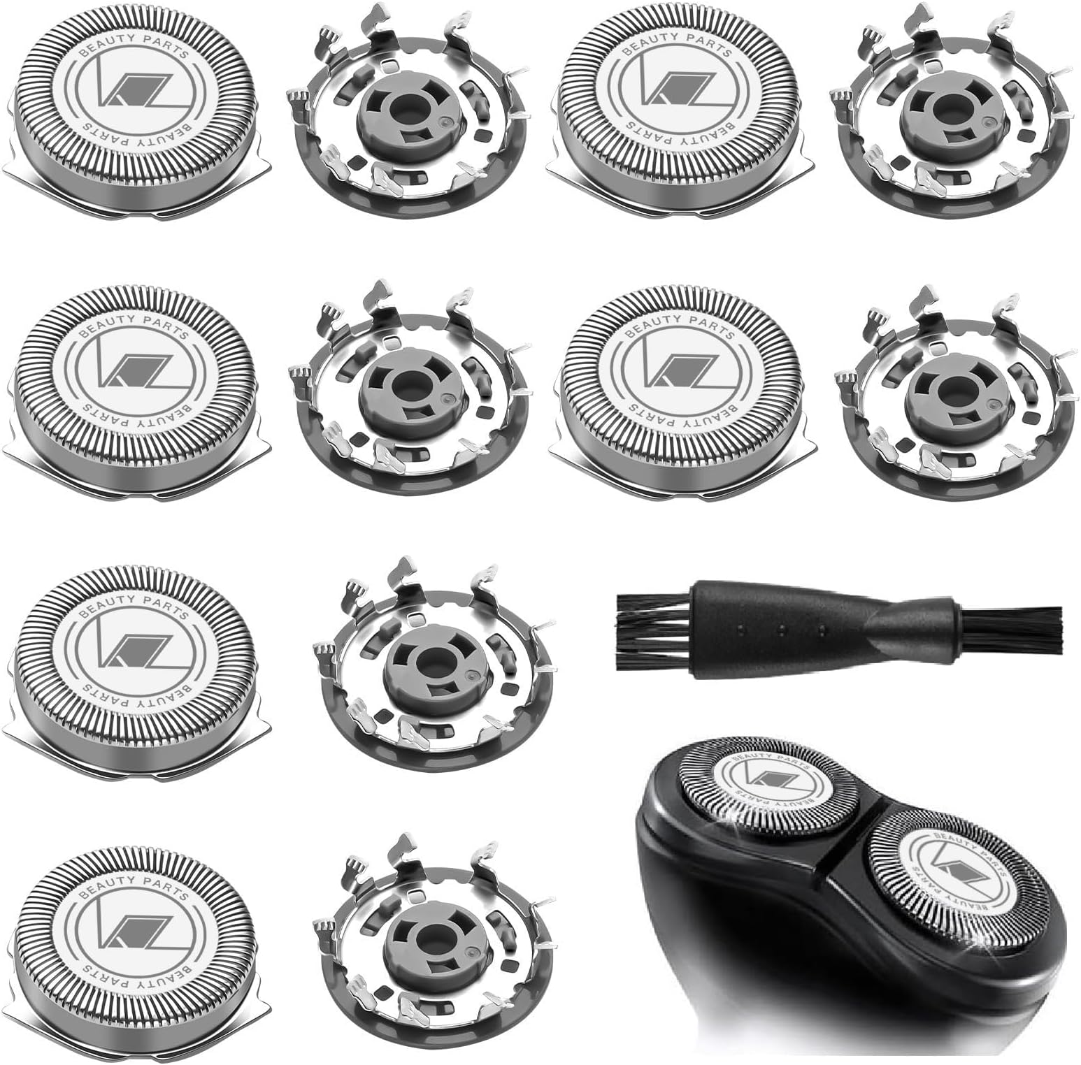 6 Pack Replacement Shaver Heads for Philips, Series 1000, 2000, 3000, 5000, Replacement Blades for Philips with Cleaning Brush, Compatible with Phillips Series AT8xx/AT7xx/PT7xx
