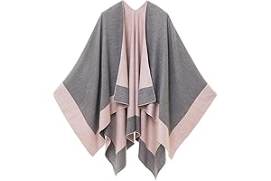 Women's Shawl Wrap Poncho Cover Up for Cape Ruana for Travel Plane Blanket