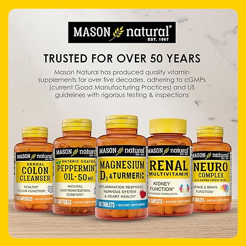 Miniatura 7 de MASON NATURAL Glucosamina condroitina 15001200 con vitamina C, apoya la salud de las articulaciones para una flexibilidad y movilidad normales*, 100