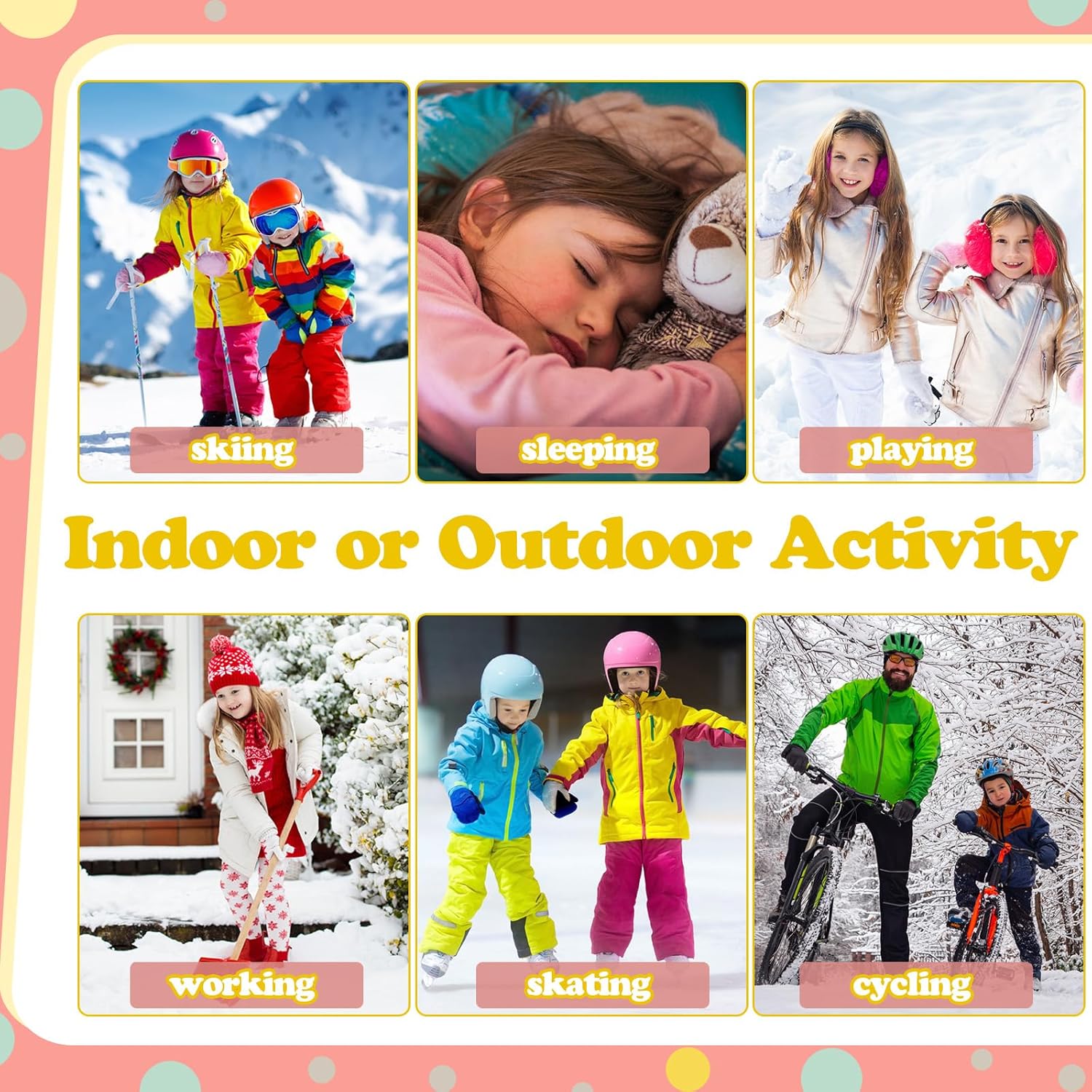 Silkfly 5 Set Girls Thermal Underwear Set Fleece Lined Long Winter Underwear Kids Base Layer Thermal Top Bottom Warm - Image 6