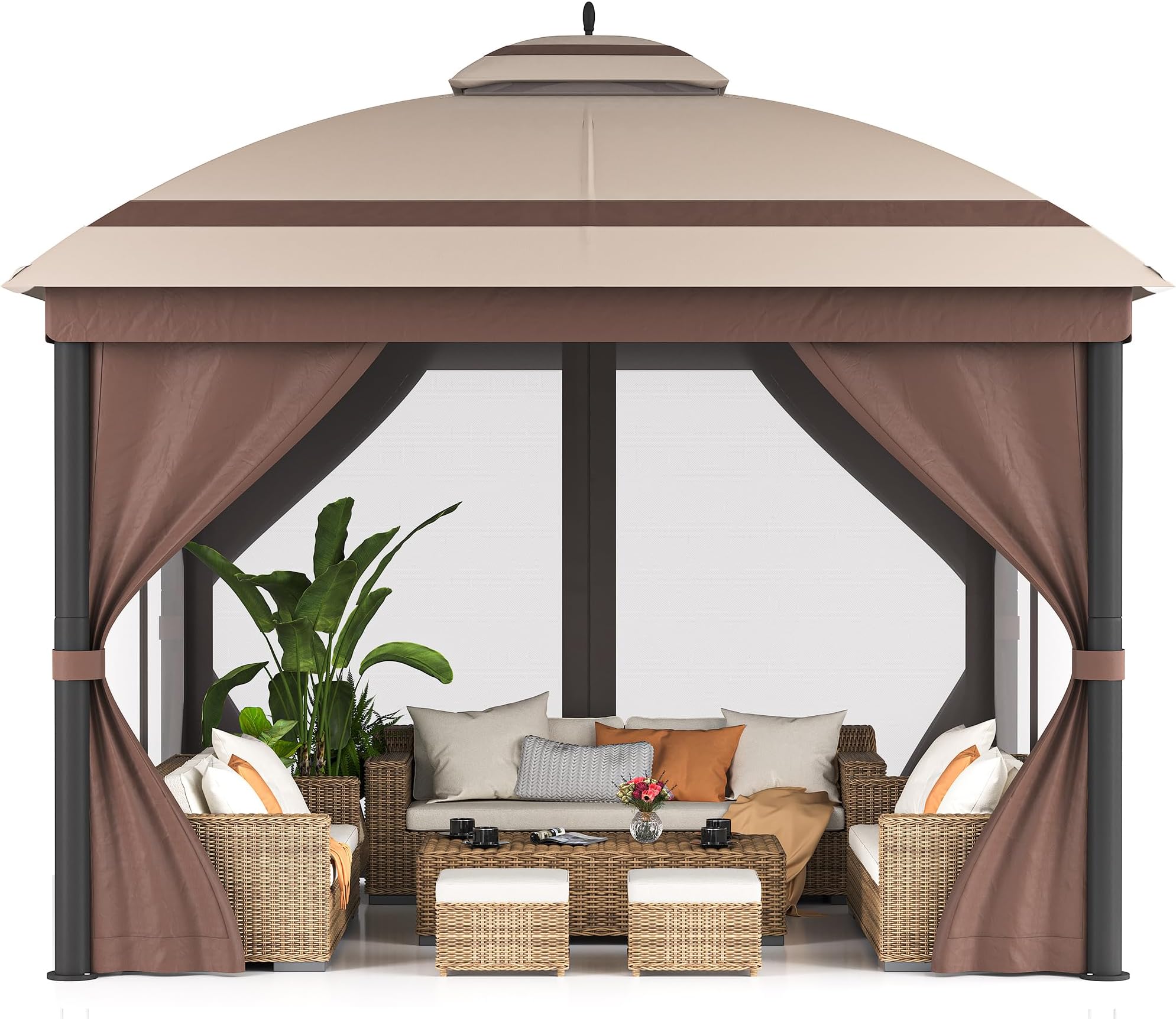 MUPATER Gazebo 10'x12' Outdoor Gazebo, Patio Gazebo with