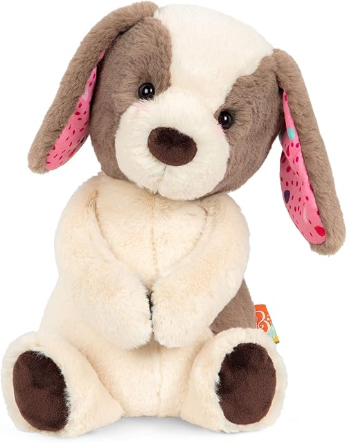 B. toys  Stuffed Animal Dog  Super Soft & Cuddly Plush Puppy Toy  Cream & Brown  12  Washable  Baby, Toddler, Kid  Happy Hues  Cupcake Pup