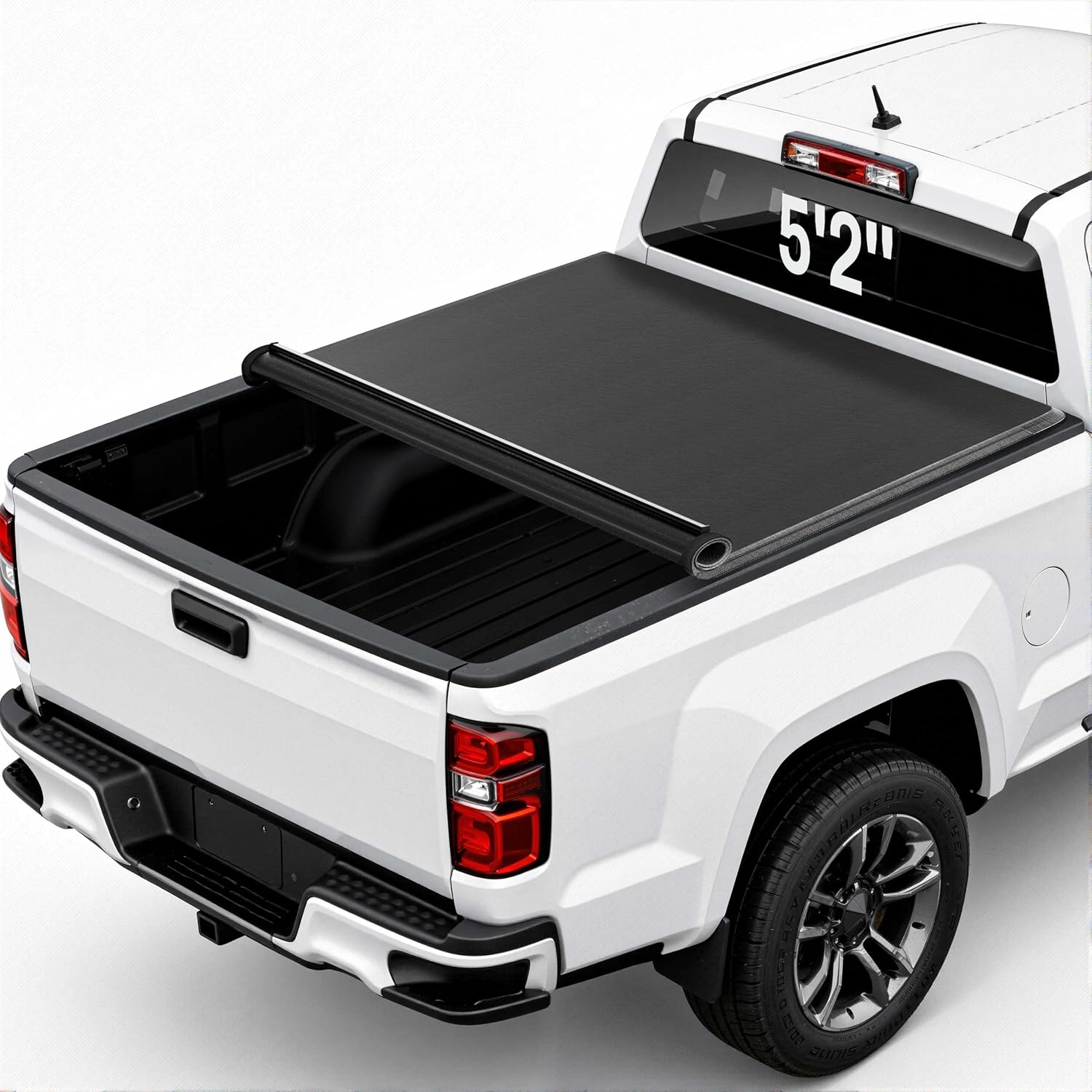 Soft Roll Up Truck Bed Tonneau Cover Compatible with 2015-2026 Chevy Colorado/GMC Canyon,Fleetside 5.2ft/61.7inch Bed