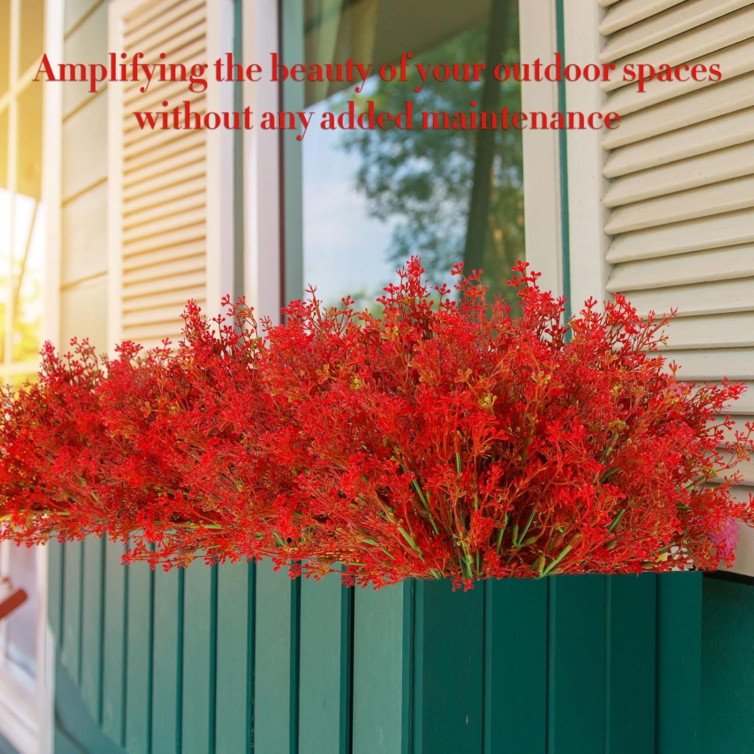 30 Bundles Red Babys Breath Christmas Artificial Flowers Bulk Plastic Faux Babys Breath Large Artificial Gypsophila Fake Christmas Flower Bouquet for Wedding Home Xmas Decorations(Red)