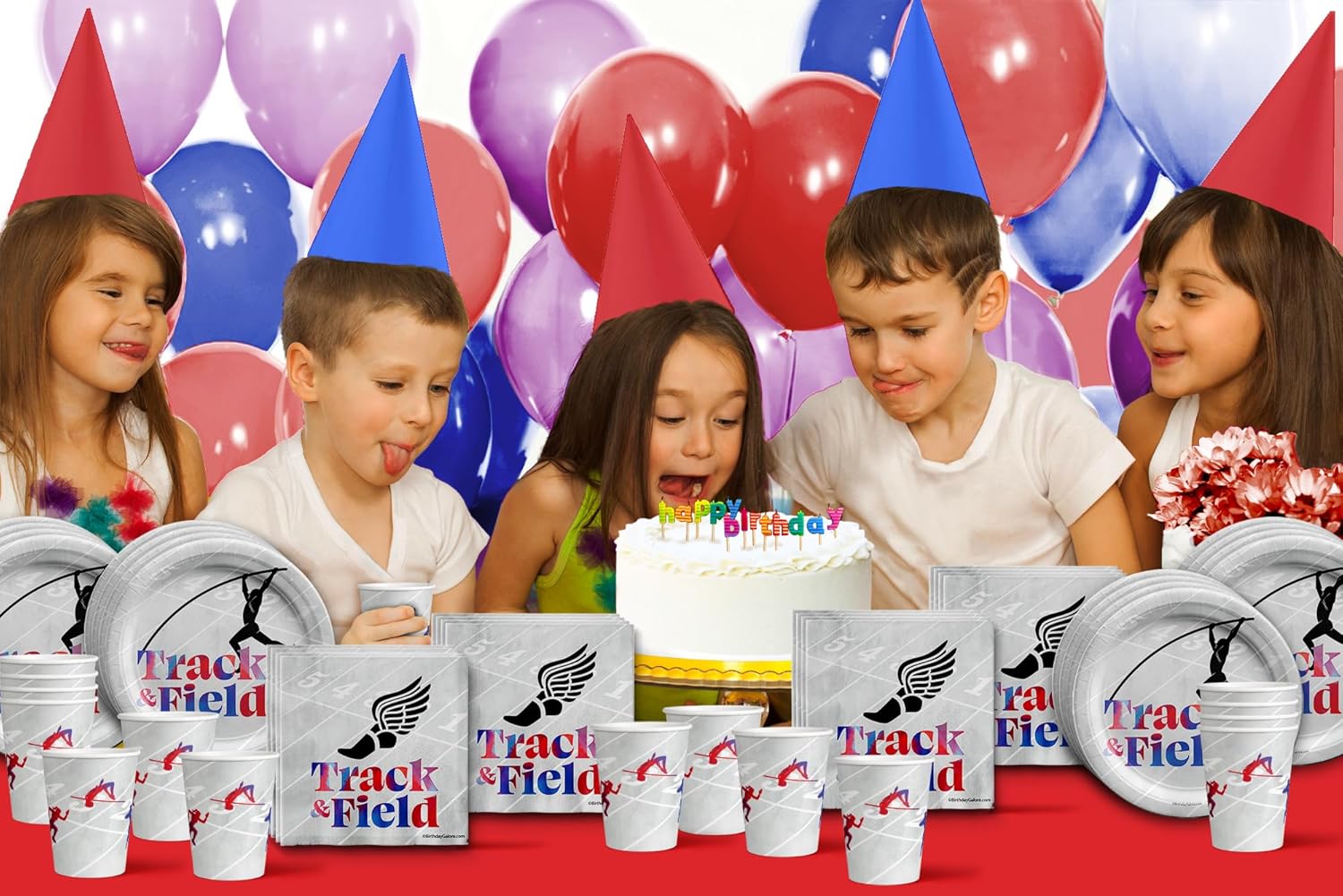 Track and Field Birthday Party Supplies Set Plates Napkins Cups Tableware Kit for 16 - Image 7