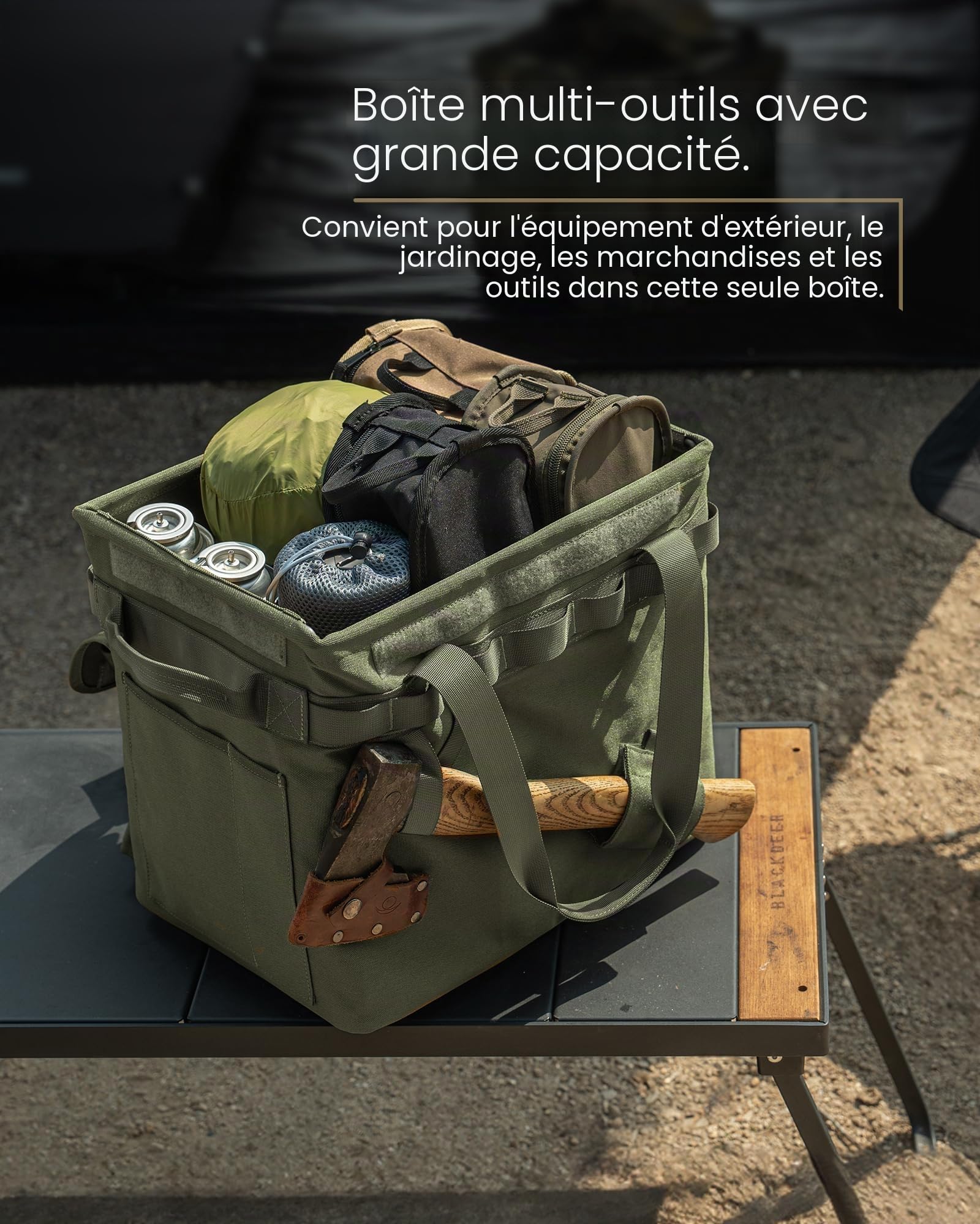 OneTigris Boîte de rangement pliable pour le camping