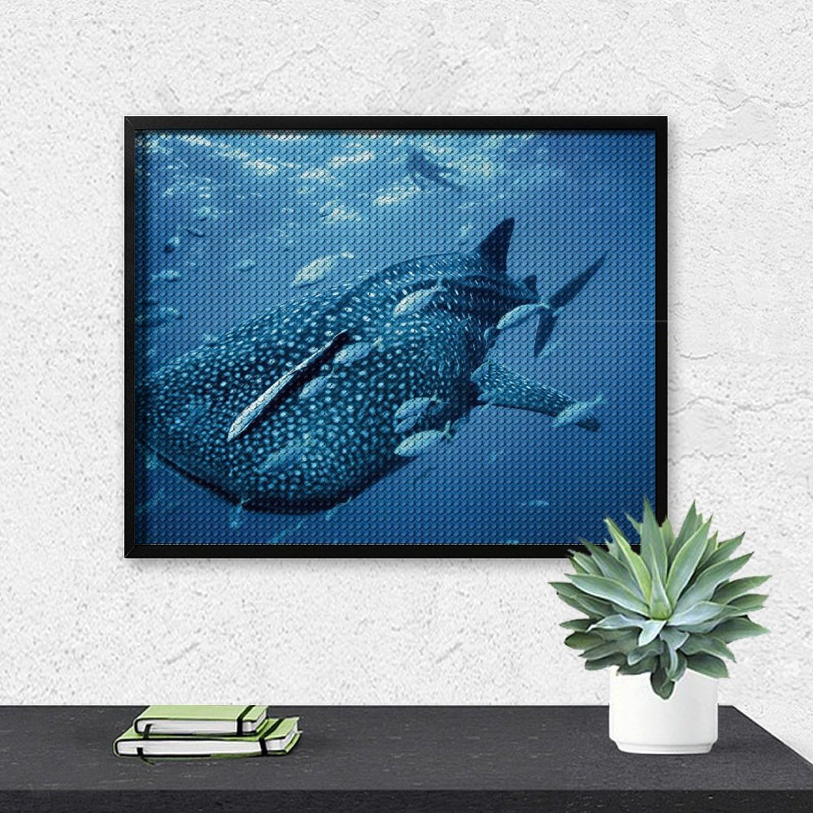 Amazon | ダイヤモンドアート ジンベイザメ 魚 海洋 ダイヤモンド絵画