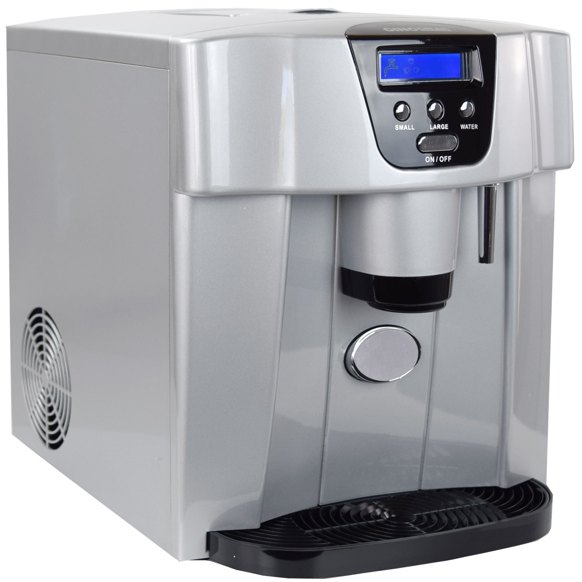 Gino Gelati GG-400 Water Digitaler Eiswürfelbereiter mit Eiswasserfunktion Eiswürfelmaschine