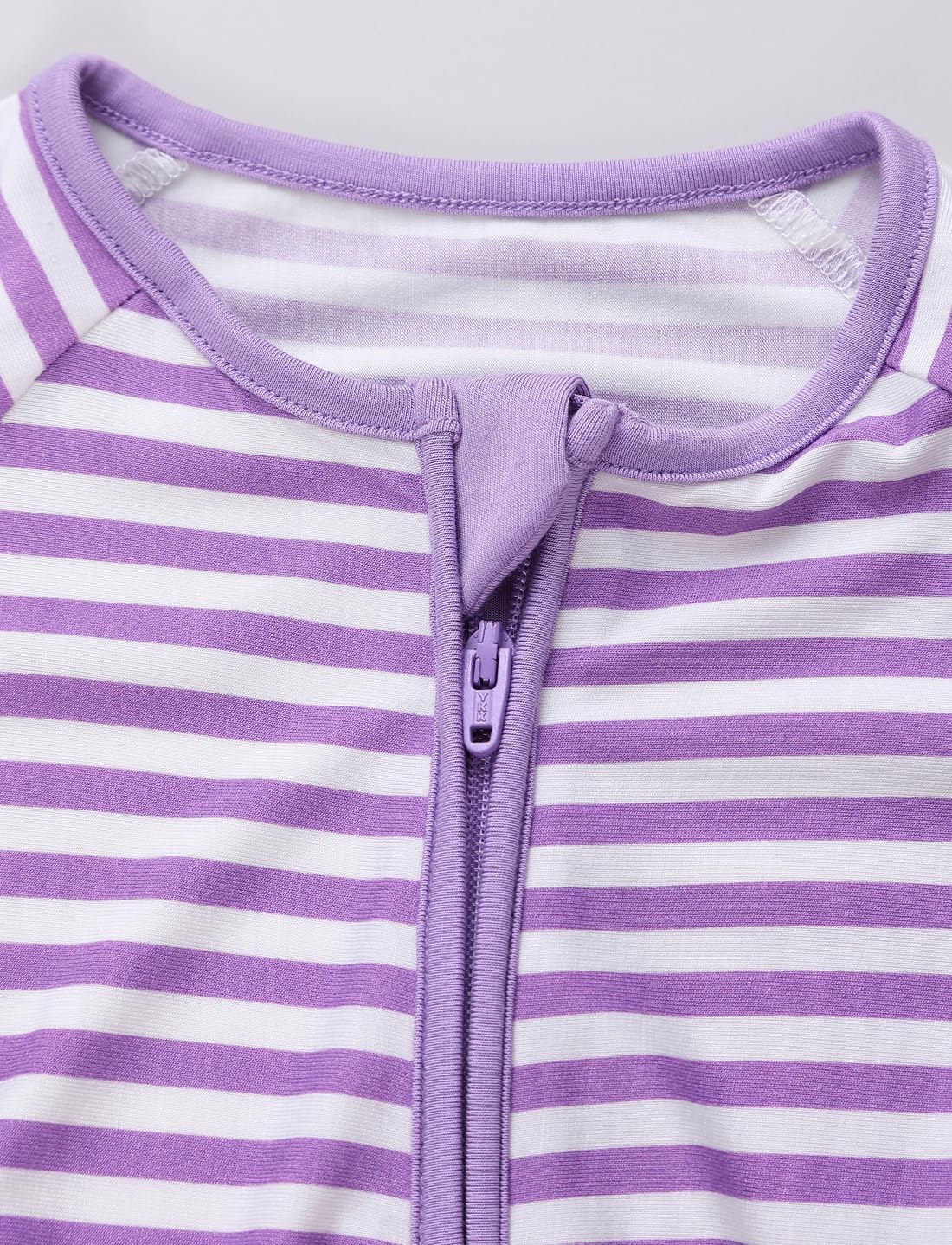 Viscose from Bamboo Baby Footless Pajamas - Baby Infant Boys Girls One Piece Romper - Sleep 'N Play PJs - 0-24 Months (Purple, 6-12M) - Image 2