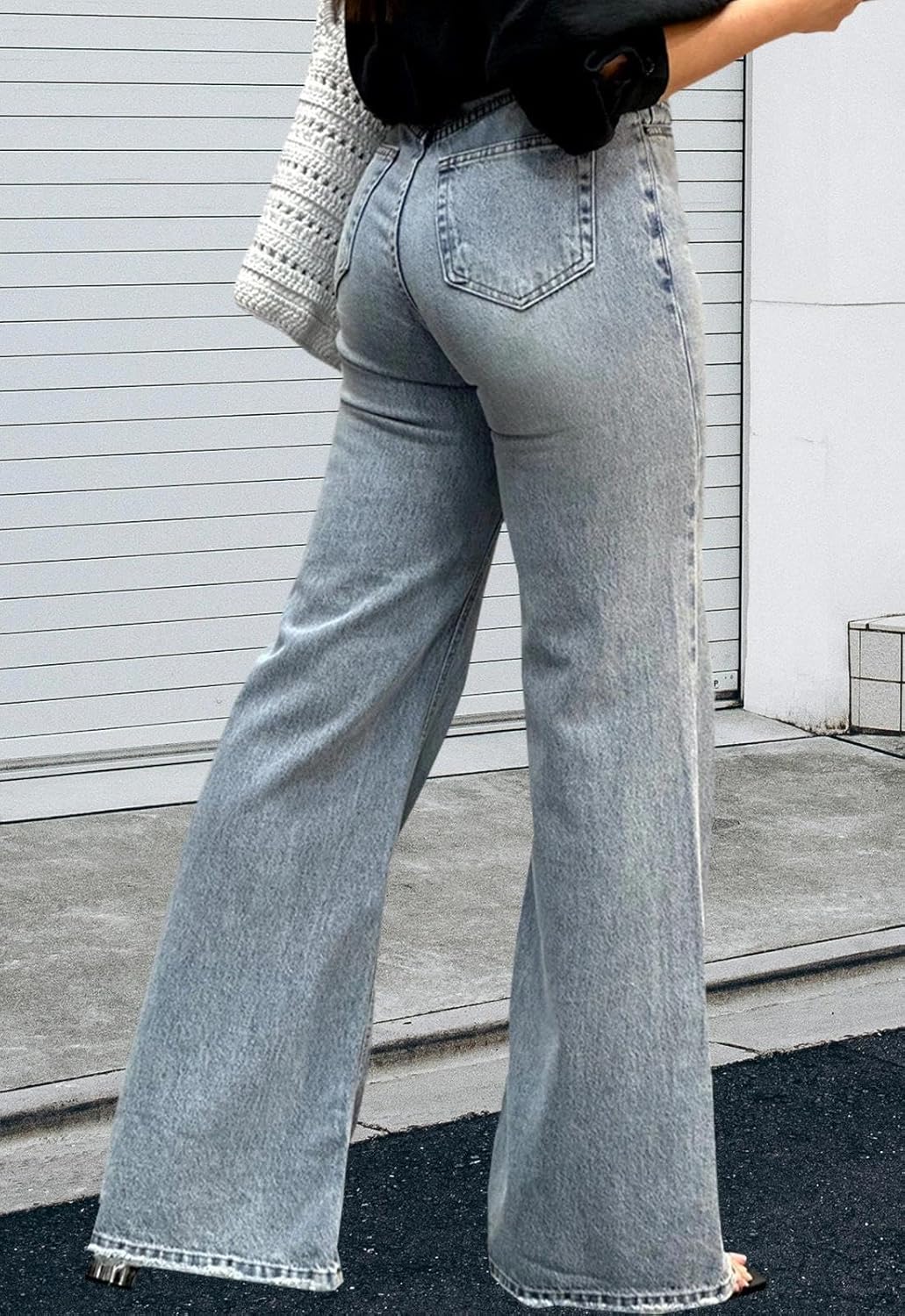 CutieLove Women's Flare Bell Bottom Jeans High Waisted Wide Leg Jeans Stretchy Denim Pants - Image 5