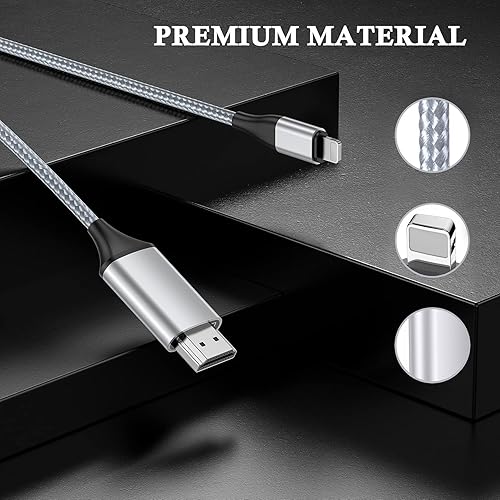 Miniatura 3 de Cable HDMI para iPhone a TV, conector adaptador de iluminación a HDMI compatible con iPhone 14, 13, 12, 11 y salida de TV de YouTube con pantalla HD