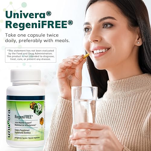 Miniatura 4 de Univera RegeniFREE, cúrcuma, Univestin, sin glucosamina, sin mariscos, suplemento natural para articulaciones, cápsula vegetariana, 60 cápsulas