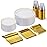 Goodluck 150 Pieces Gold Disposable Plates for 25 Guests, Plastic Party, Wedding, Dinnerware Set of Dinner Plates, Salad Spoons, Forks, Knives, Cups