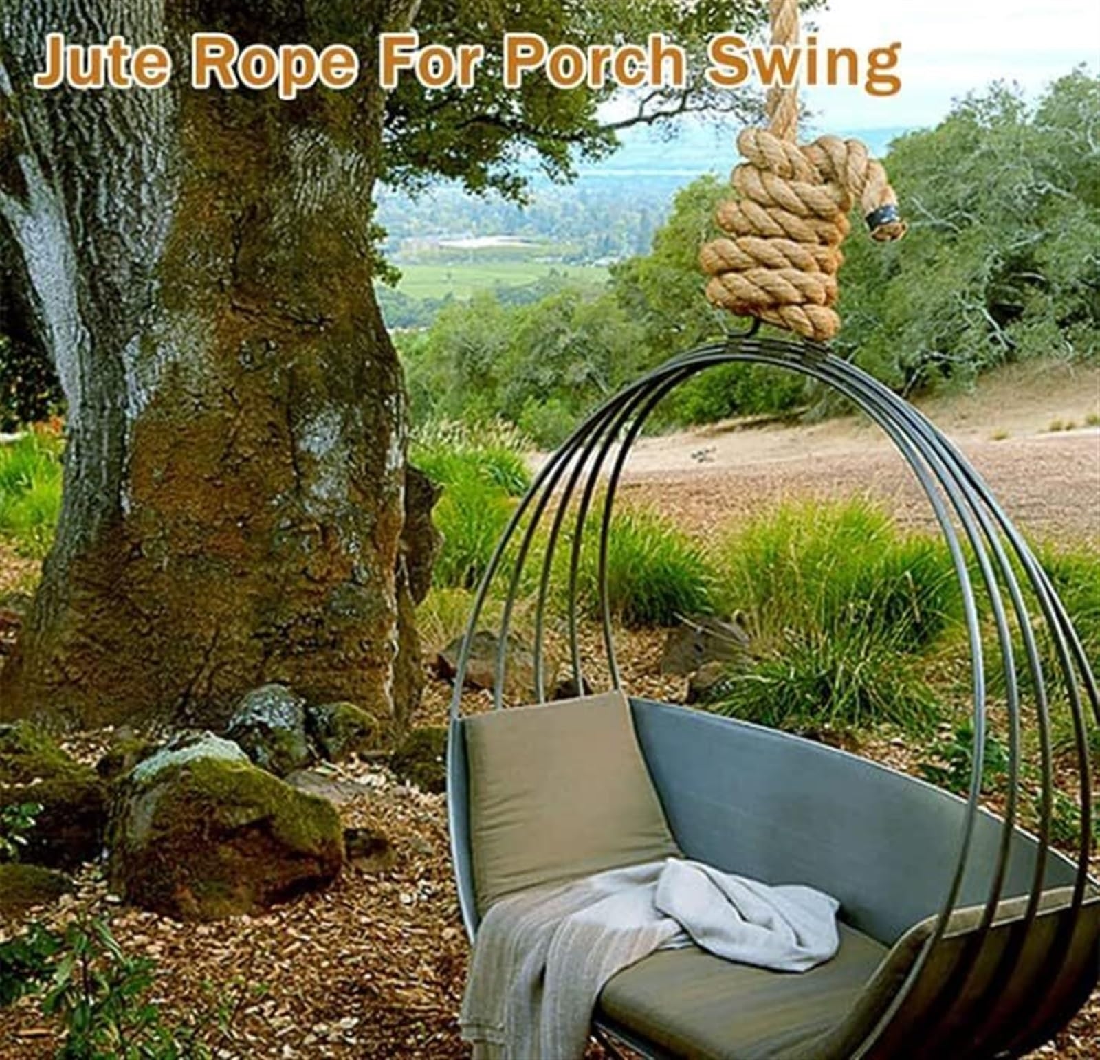 Paquete de decoración artesanal Cuerda de yute natural Cuerda gruesa, cuerda gruesa Cuerda de yute 22 mm Araña trenzada resistente Cuerda de cáñamo natural for jardín Gato rascador Decoración de jardi