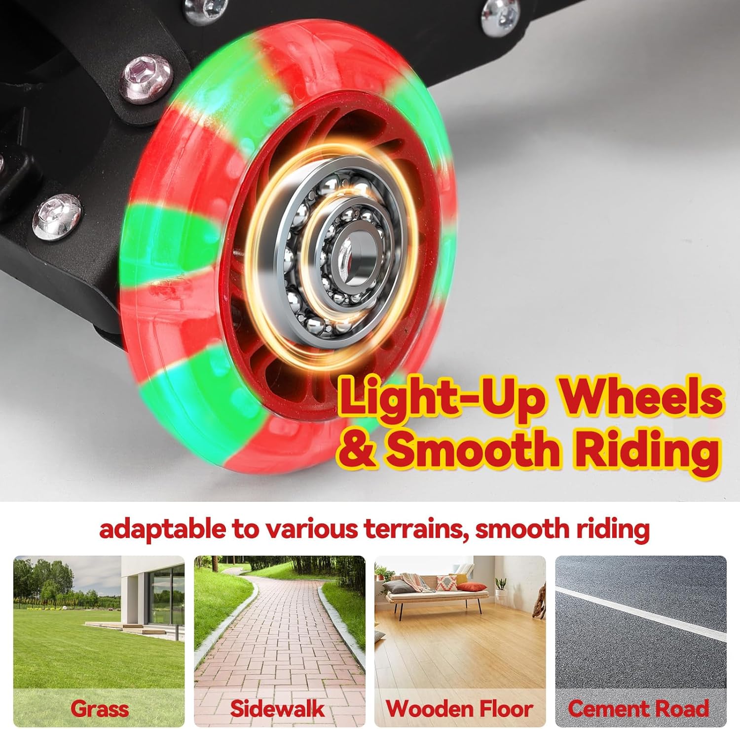 Scooter for Kids 3-12, Kid Scooters with Extra-Wide Deck, 165 lbs Capacity, 3 Wheel Kick Scooter with Lean to Steer, Height Adjustable Handlebar, Light Up Wheels for Stable Smooth Riding, Child Gift