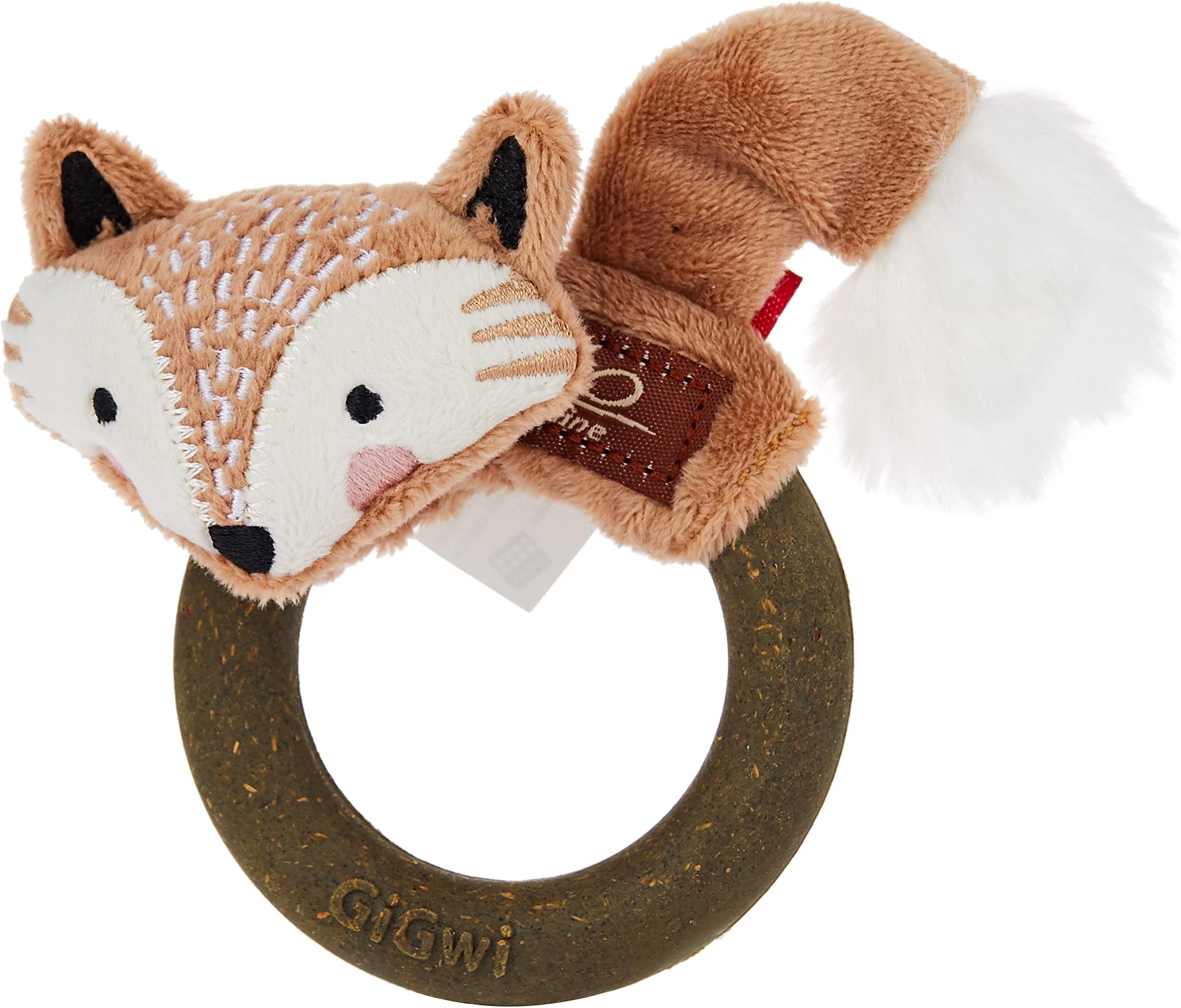 Gigwi Toy Fox Catch & Scratch Eco line with Slivervine Ring (7518)