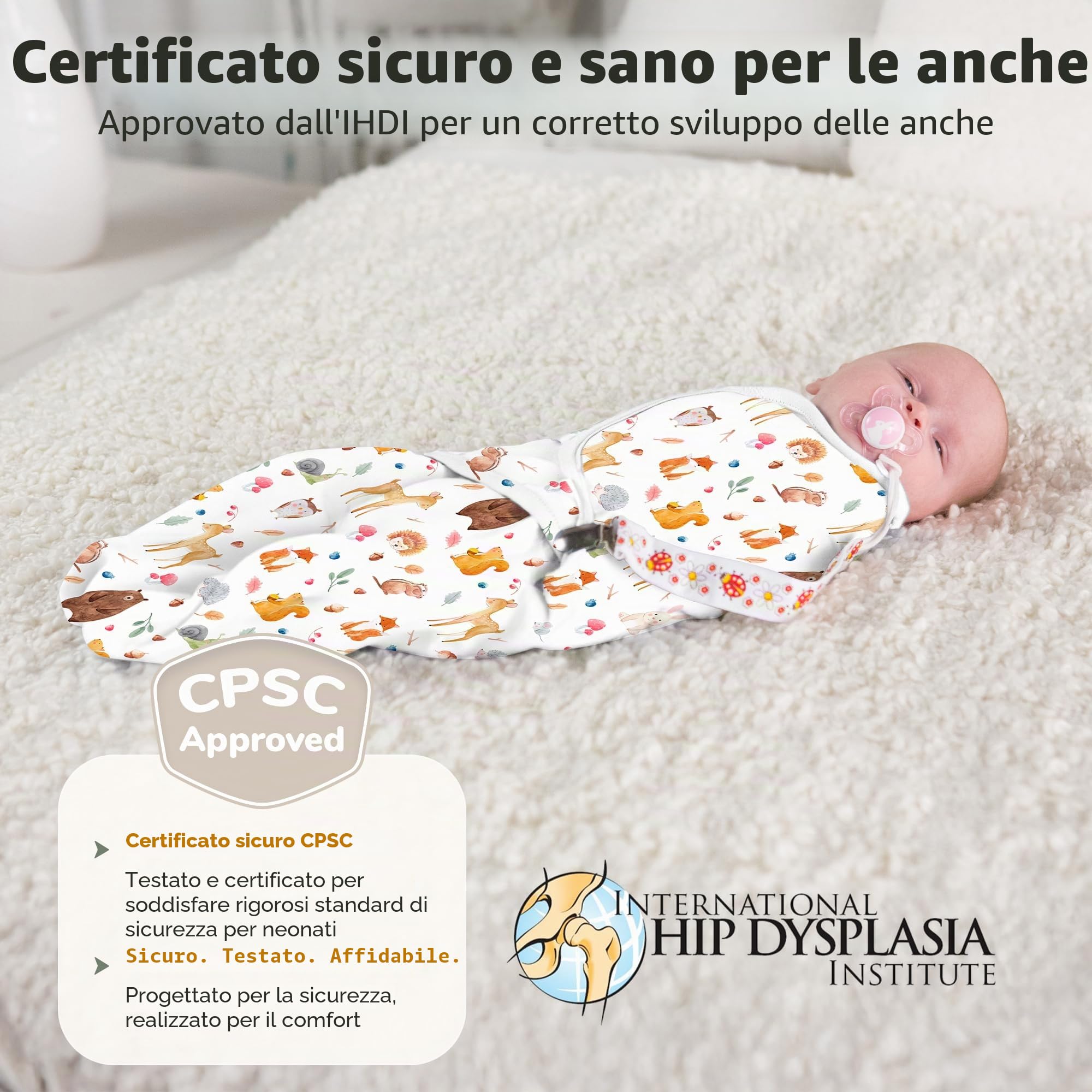 Mama Cheetah Baby Swaddle Sack, Organic Cotton Swaddle Blanket, Adjustable Swaddle Sleep Sacks, Easy Swaddles for Boy Girl 0-3 Month, Baby Essentials, 3-Pack