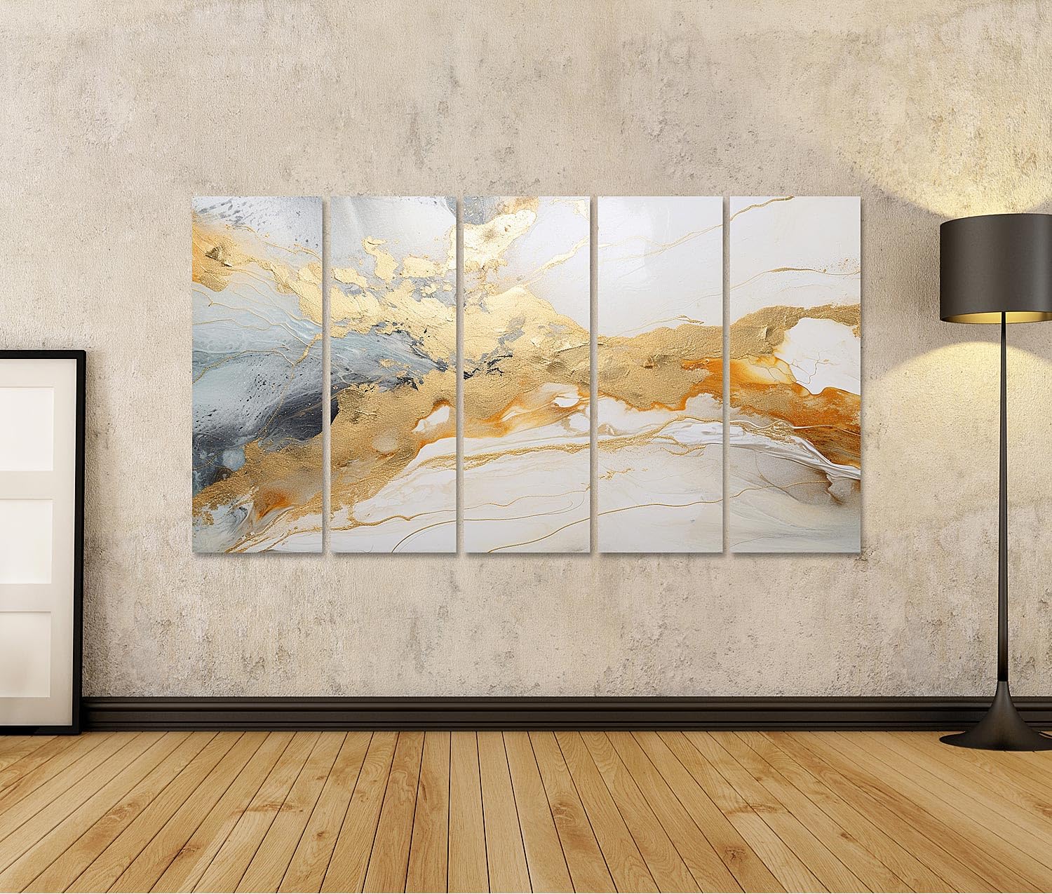 islandburner cuadro sobre lienzo de mármol dorado abstracto Ai Natural granito piso blanco piedra pared cuadros murales carteles