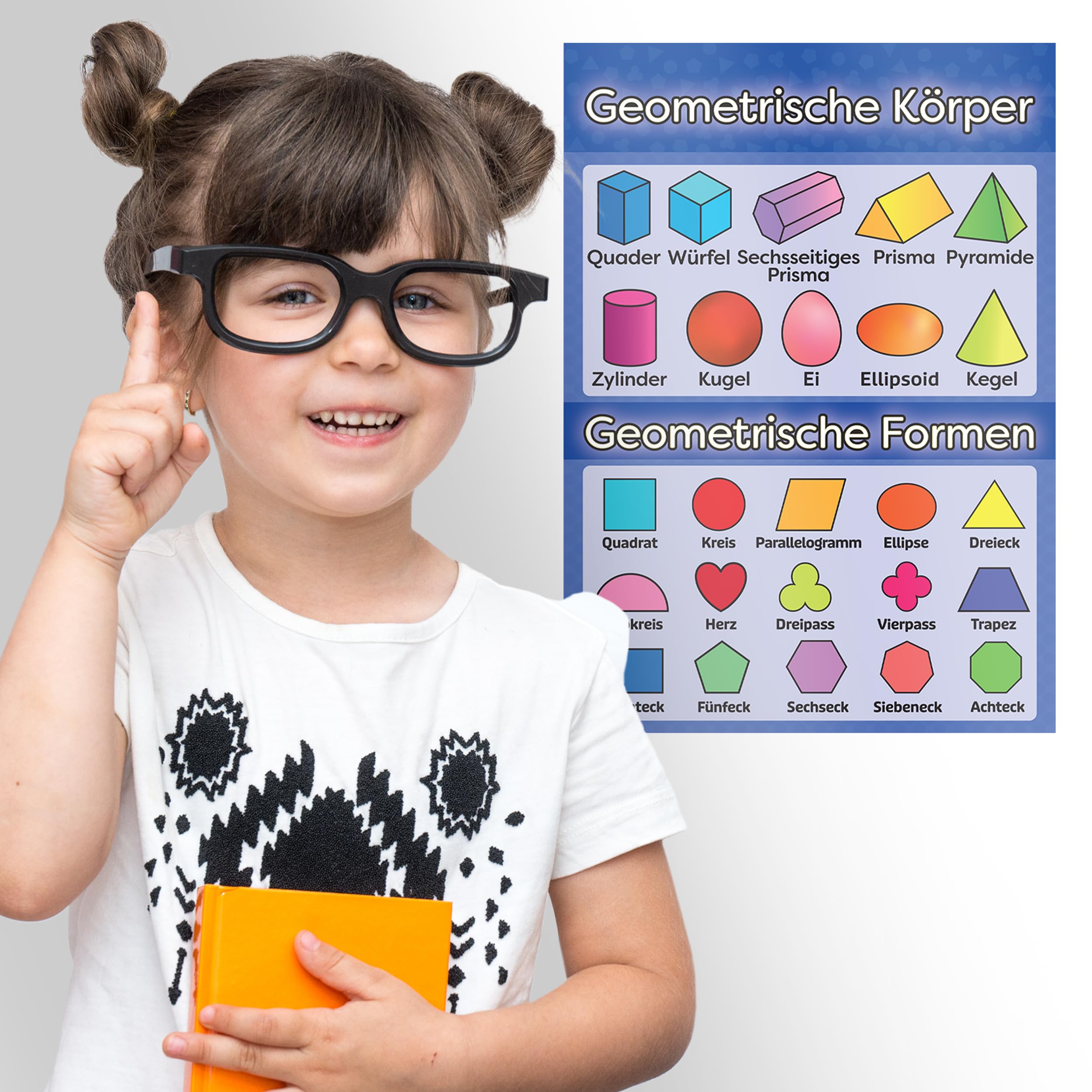 LOGIJO® 12 poster educativi Montessori Matematica A4 satinato apprendimento numeri calcoli base