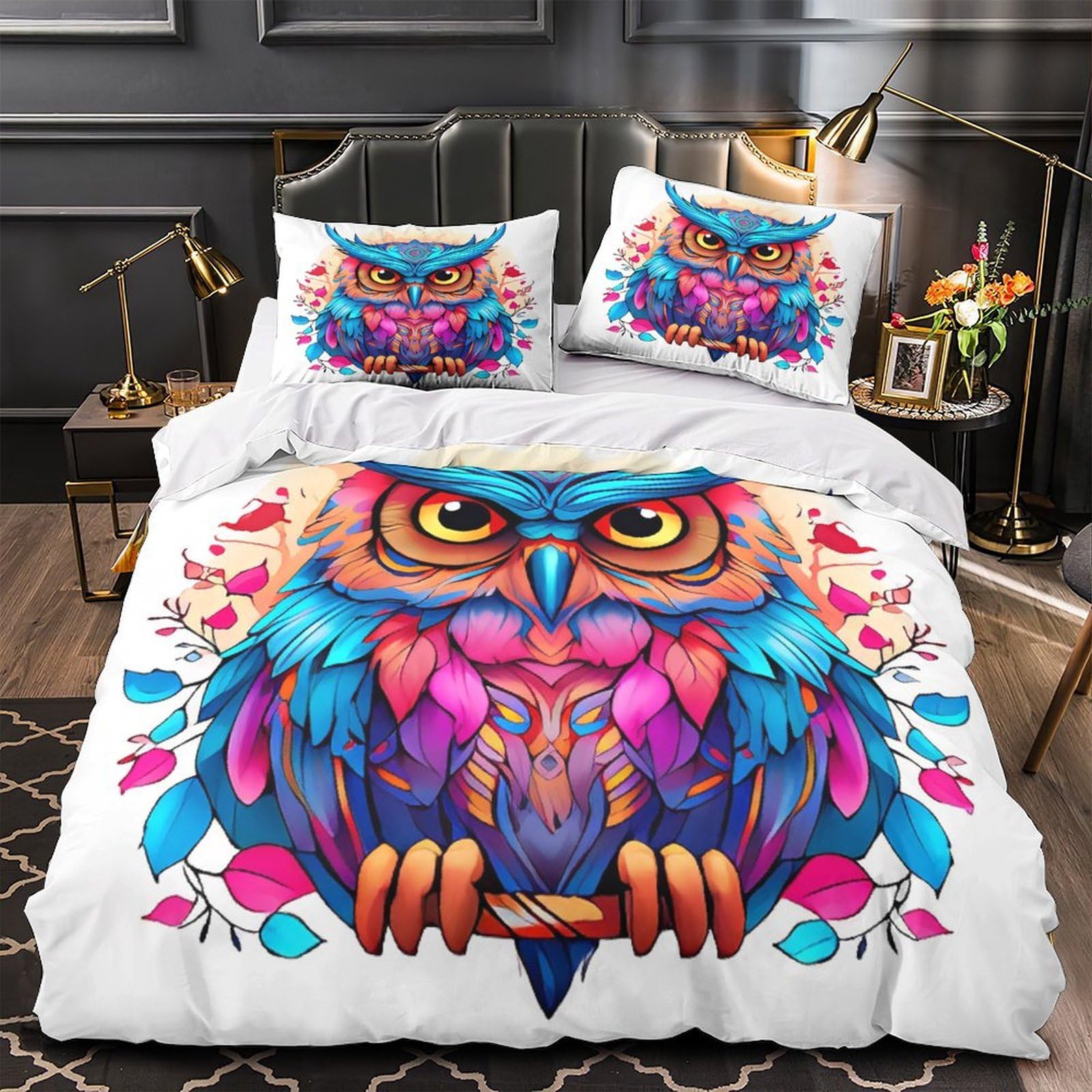 Parure de lit microfifre bière 3D avec housse de couette 220x240cm pour ado