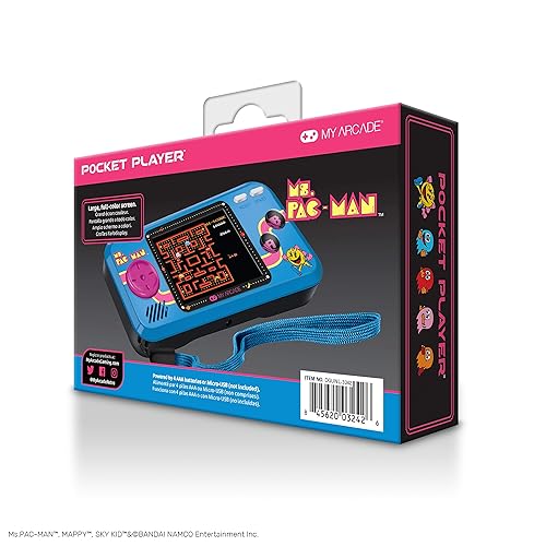 Vista 28 de My Arcade Pocket Player Handheld Game Console: 3 Built In Games, Pac-Man, Pac-Panic, Pac-Mania, Full Color Display, Speaker, Volume Controls