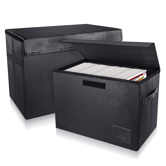 Buy KKU 2 Pack Comic Book Storage Box, Collapsible Waterproof PU