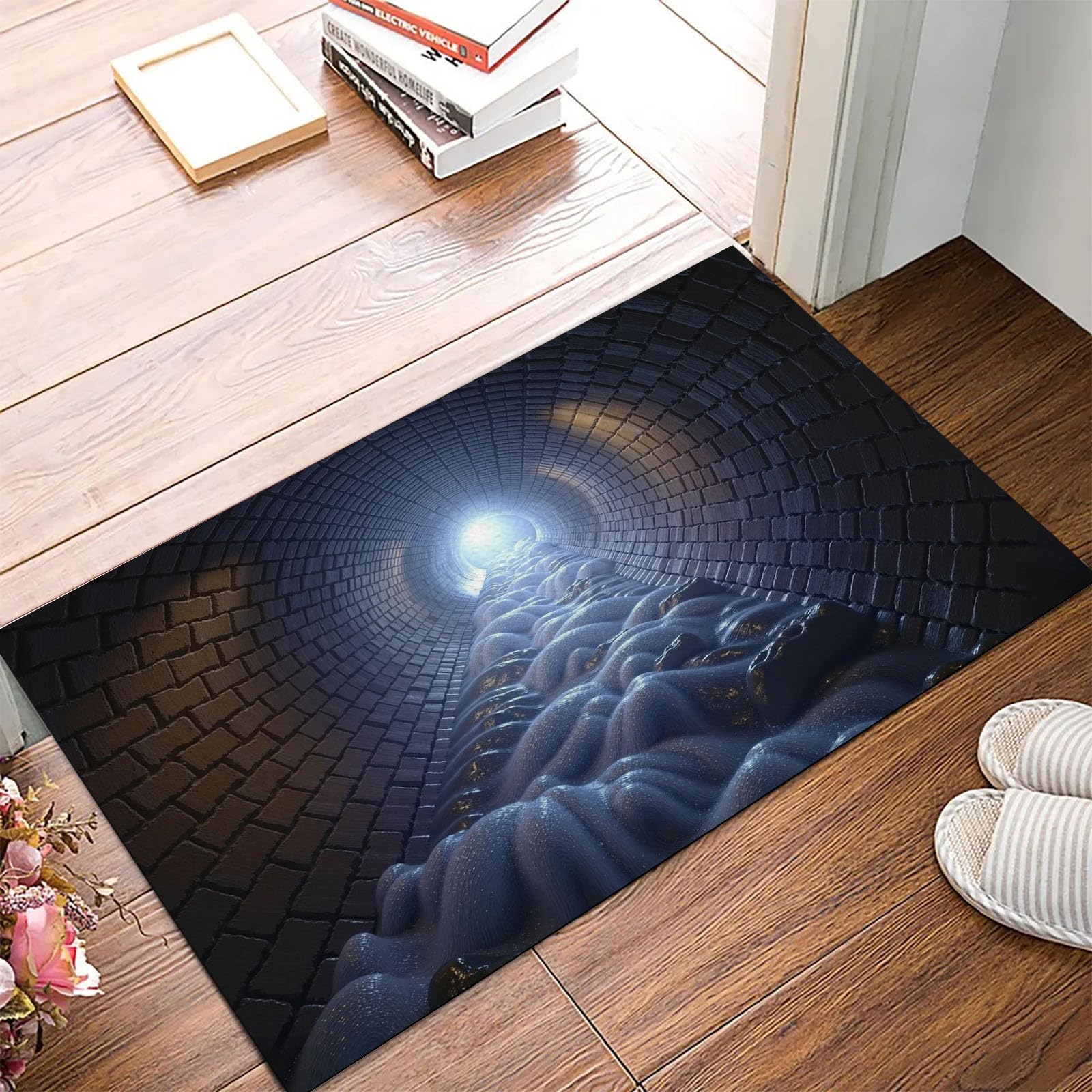 Paillasson lavable à tunnels de briques 50x80cm