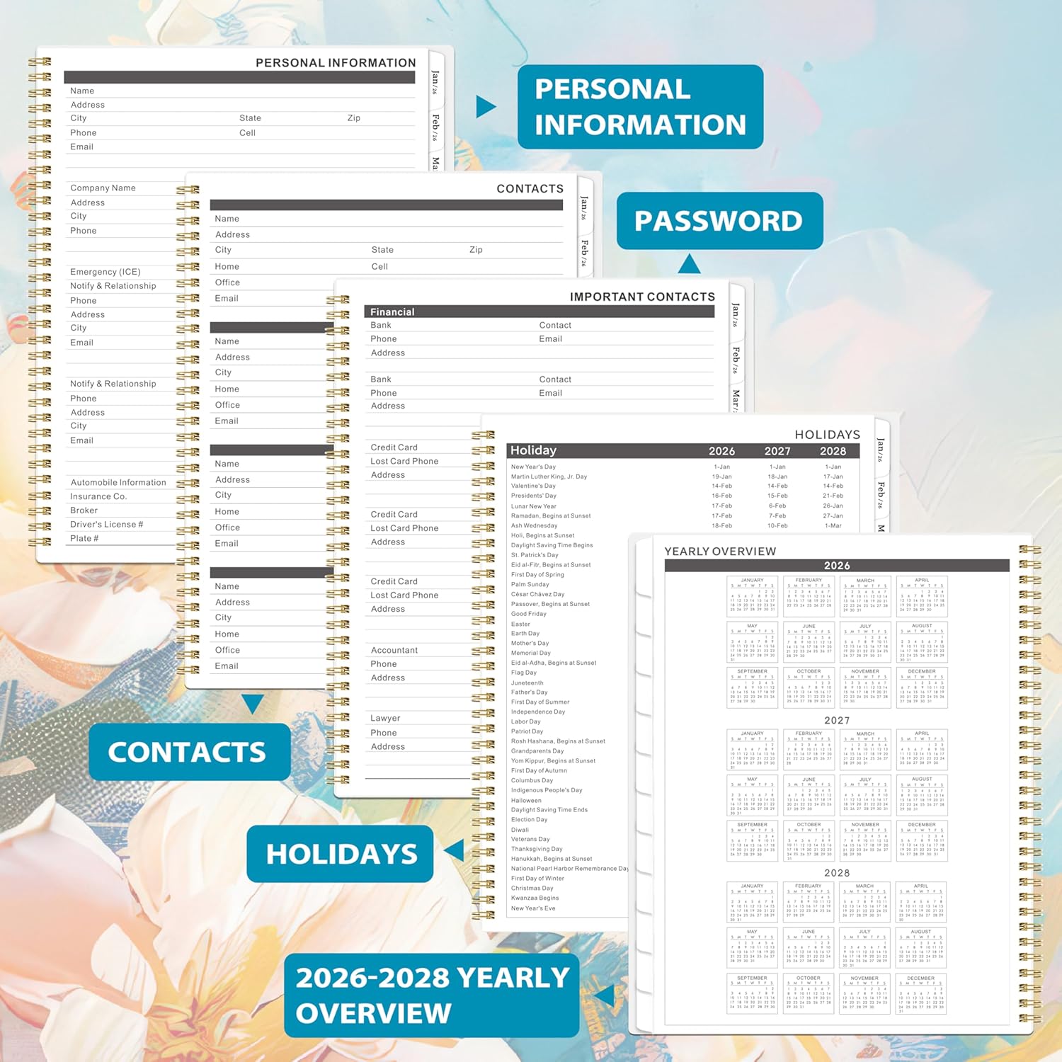 2026-2027 Monthly Planner - 2026-2027 Planner from Mar. 2026 to Dec. 2027, 21 Months Calendar with Inner Pocket, 9“ x 11” - Image 5