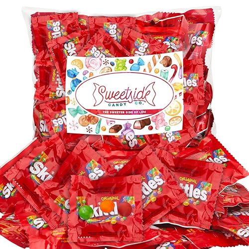 Miniatura 1 de Skittles Candy a granel - Paquete de dulces a granel de 4 libras - Bolsa grande de bocitos originales de tamaño divertido arcoíris - Caramelos de