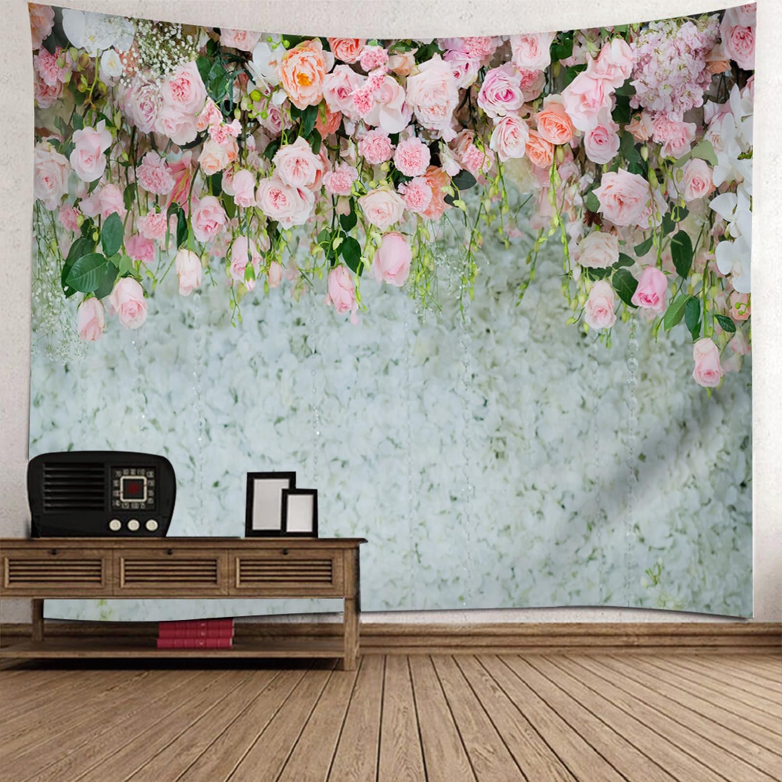 Tenture murale 3D fleurs 210x140cm pour décoration de chambre moderne - 6