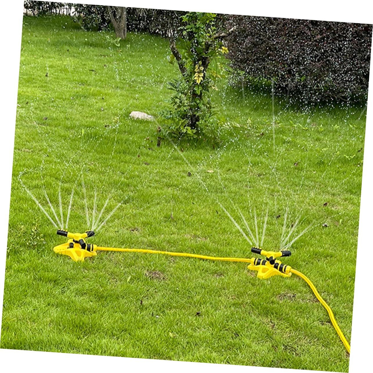 TOYANDONA 3 Pièces Arroseur Rotatif Automatique pour Gazon Jardin Irrigation Durable pour Entretien Pelouses Arrosage Plantes
