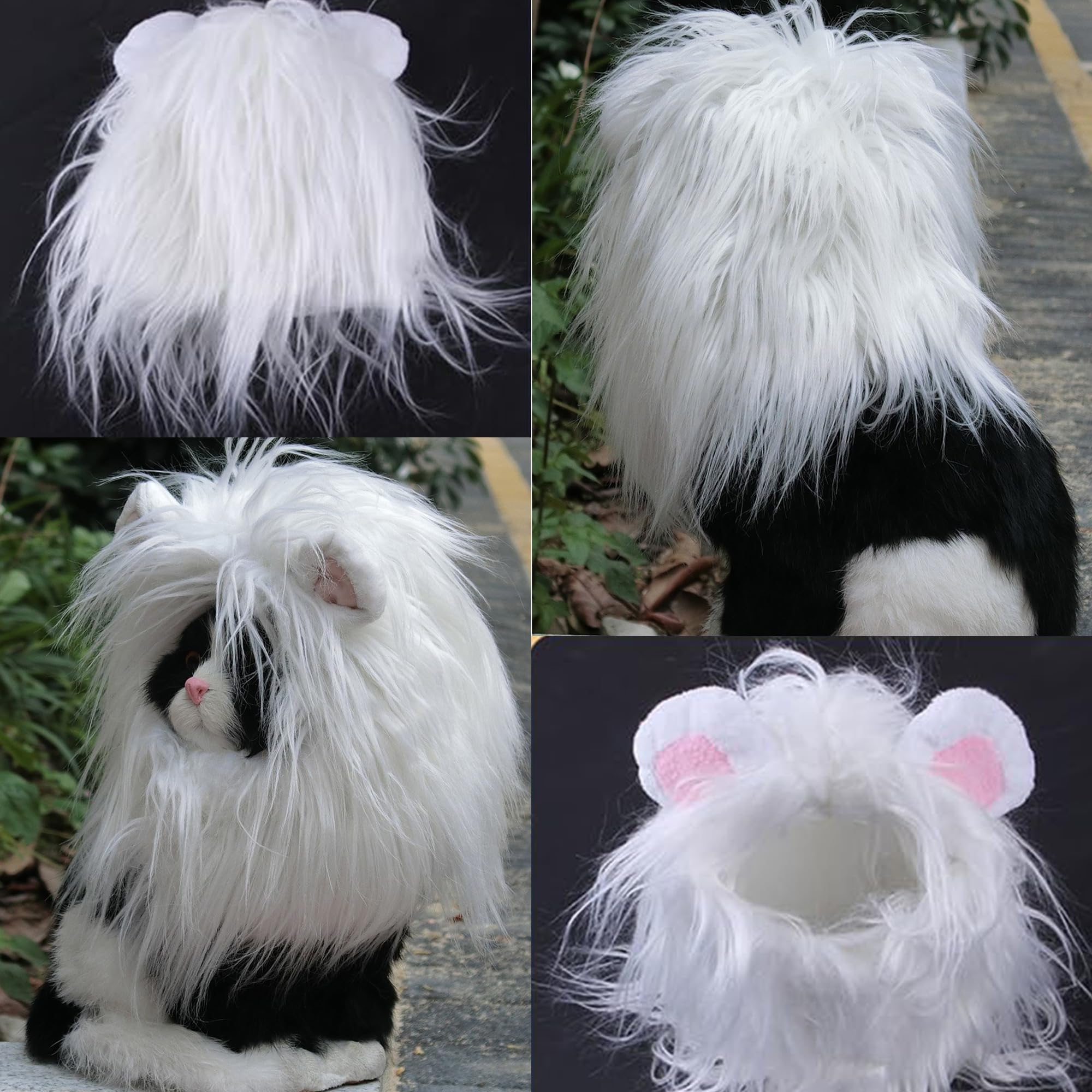 Amazon | DERAYEE 猫 被り物 ライオン ハロウィン 猫用ウィッグ 小型犬 