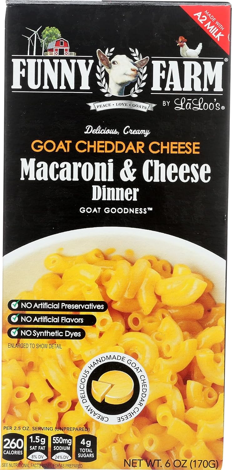 Funny Farms Goat Cheddar Cheese Macaroni and Cheese Dinner