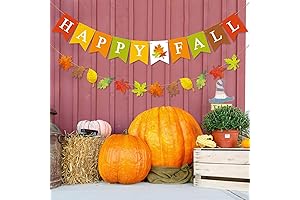 Happy Fall Banner for Autumn Ambiance
