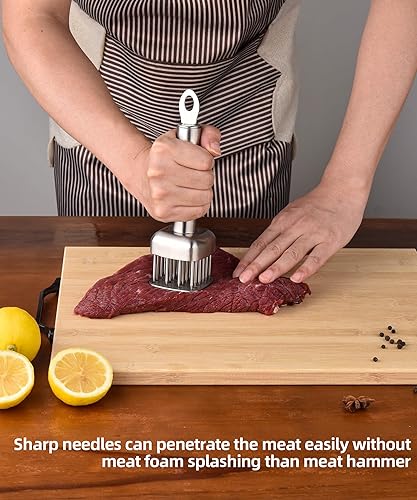 Miniatura 5 de Aliglow Ablandador de carne de acero inoxidable 304, martillo de carne, herramienta para ablandar y golpear filete, carne de cerdo, pollo, barbacoa