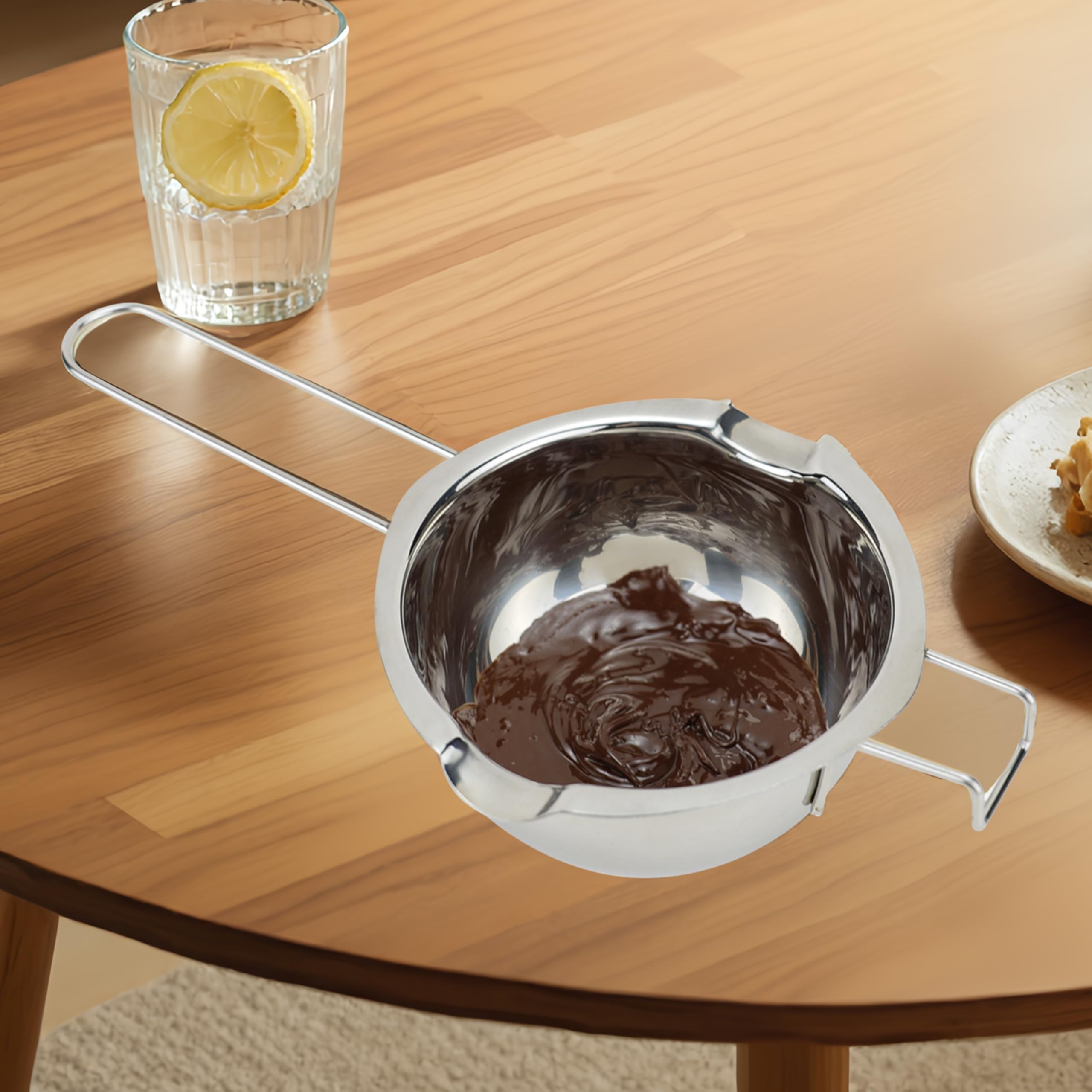 Boiler Pot Melting Bowl con acero inoxidable SUS304 para derretir chocolate caramelo queso mantequilla y hacer cera de velas, capacidad 13.5 fl oz/13 oz 8