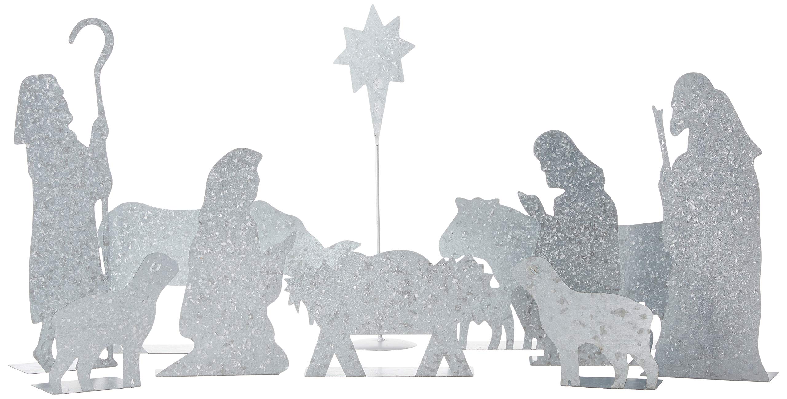 Primitives By Kathy - Ornamento Natalizio In Lamiera Ovale Con Scritta Merry Christmas E Glitter - 8,9 Cm