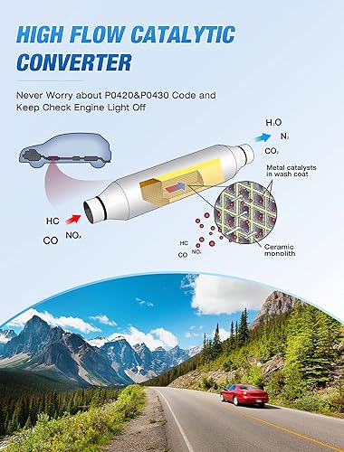 Vista 195 de Nilight Catalizador para Hyundai Accent 2012-2017/Hyundai Veloster 2012-2017/Kia Rio 2012-2014/Kia Soul 2012 2013 2014 2015 2016 (estándar EPA)