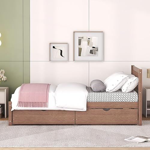 Miniatura 24 de HomSof Marco de cama flotante de tamaño individual de diseño moderno, nogal Nuez,Blanco,https://www.amazon.com/dp/undefined