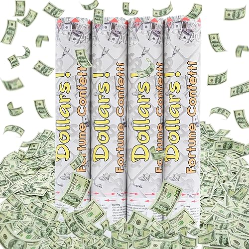 Cañón de confeti creativo de tamaño pequeño para billetes de dólar, apto para firmar negocios, actividades de apertura, promoción y aumento de