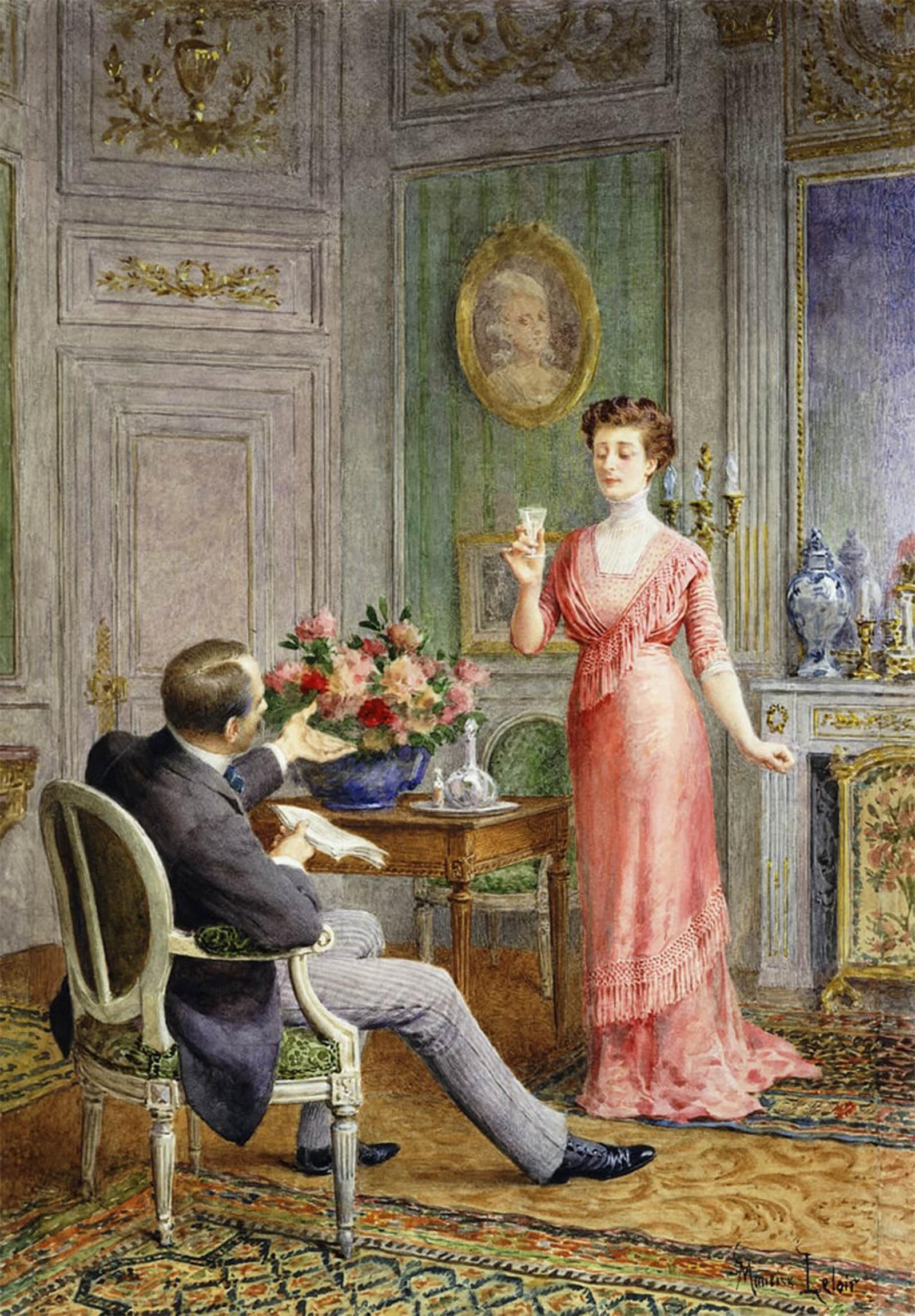 SERENDIPITP Vintage Picture Print on Canvas Wall Art Poster Scenes From La Rampe by Maurice Leloir Artwork Print Poster for Wall Decor 60x90cm