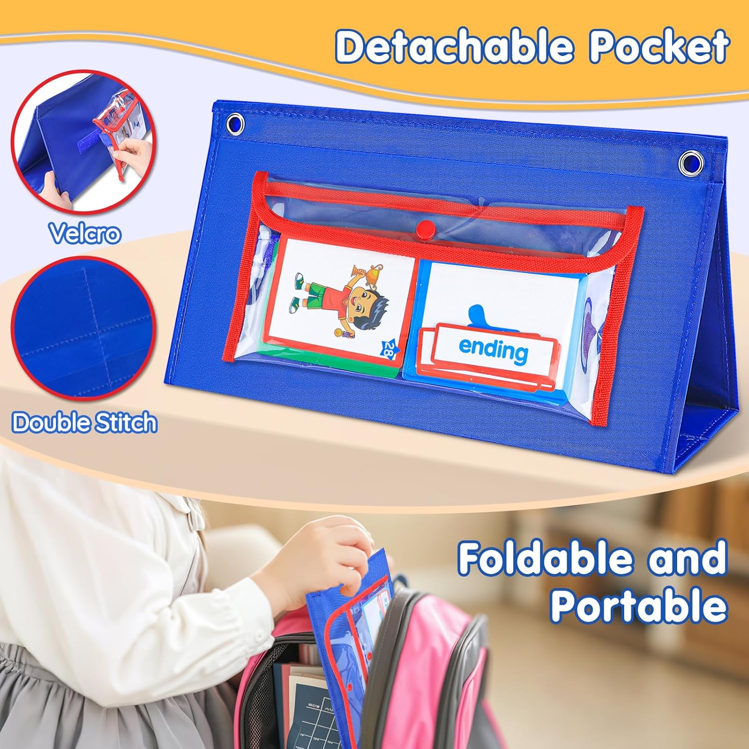 Foldable Felt Story Board & Portable CVC Word Pocket Chart - Perfect for Preschool, Kindergarten, and Homeschooling