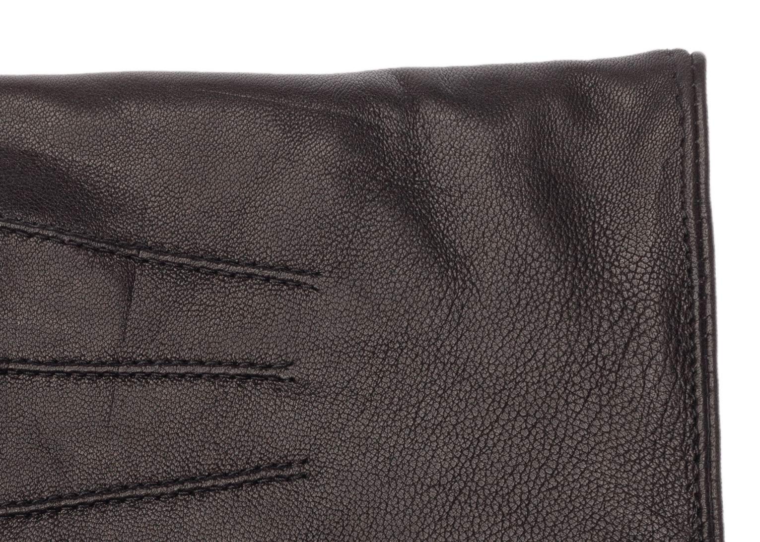 EEM guanti in pelle da uomo, morbida pelle italiana, funzione touch, fodera in pile