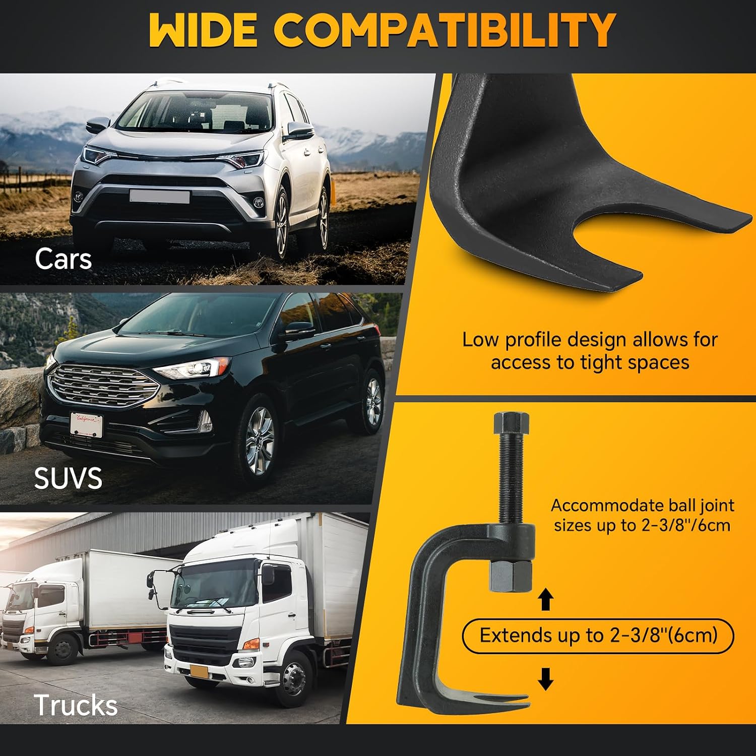 Ball Joint Separator for Cars Trucks SUVs Extends Up to 2 3/8 Inches