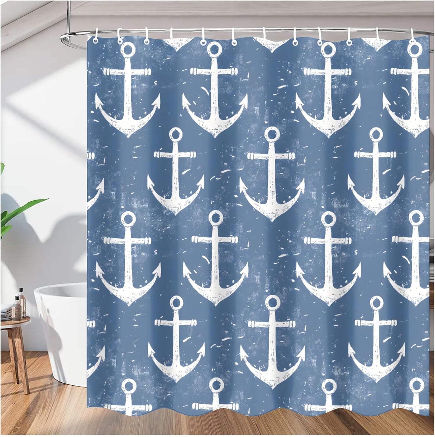 Sea Shells Starfish Shower Curtain Waterproof Shower Curtain Hooks Bath Curtain Washable Shower Curtain Bathroom Decor