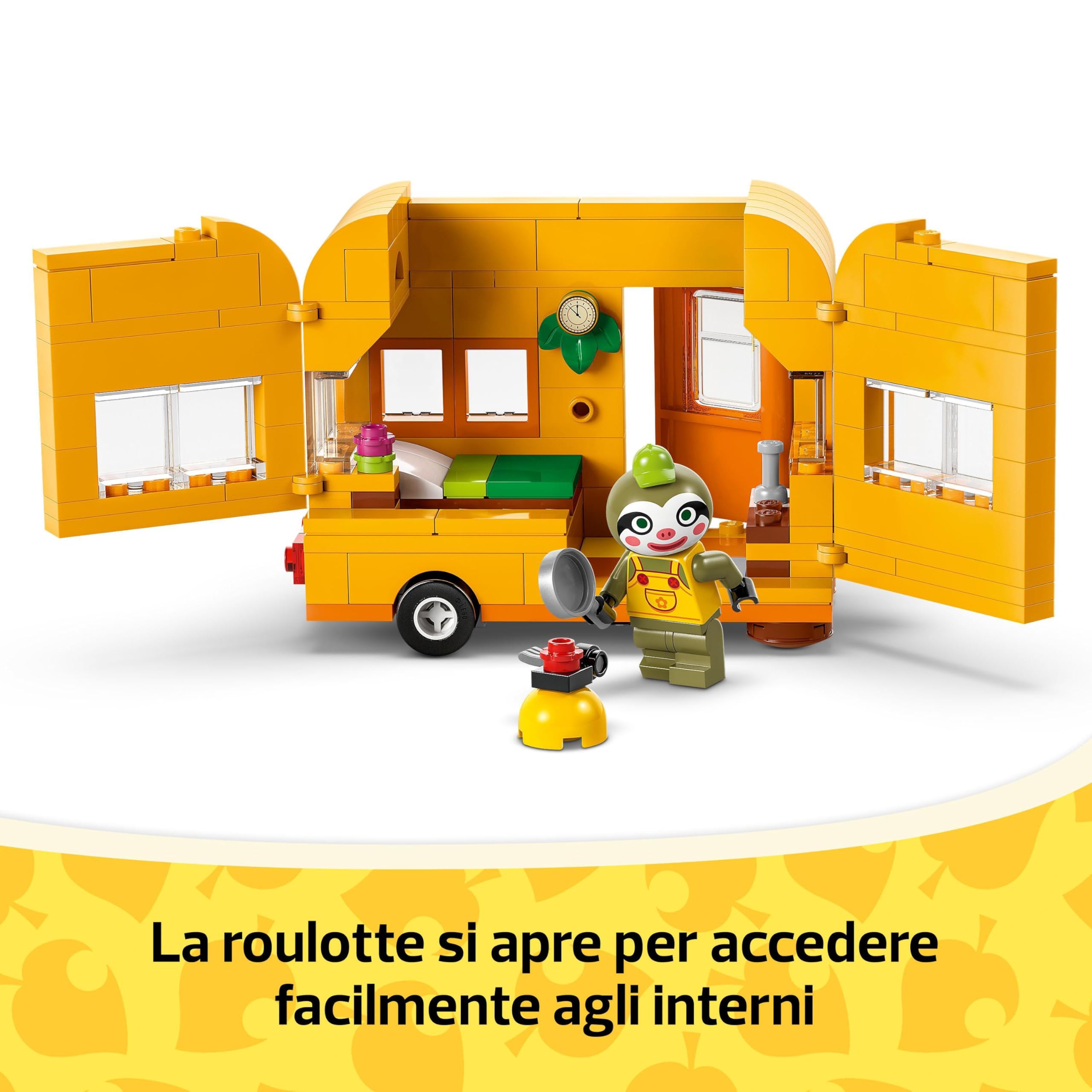 LEGO Animal Crossing La Roulotte e il Negozio di Giardinaggio di Florindo, Gioco Creativo per Bambine e Bambini da 7 Anni con Macchina Giocattolo, Personaggio Animale e Accessori per Mercato 77054