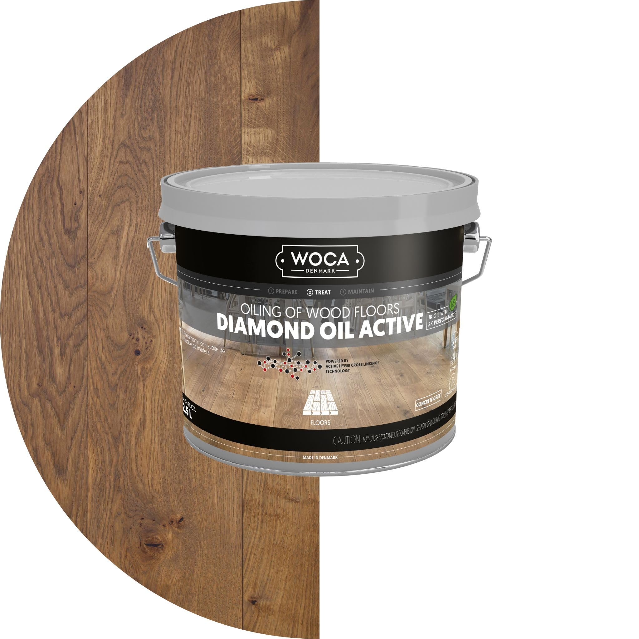 Woca Huile Woca Diamond actif béton Gris monocouche sans odeur - 8