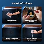 3MP 2K Aquarium & Terrarium Pet Camera.Magnetic Install &Close-Focus Lens for Fish,Lizard, Reptile Pet and Window Bird Feeder,2.4GHz & 5GHz WiFi,Color Night Vision,Auto-focus,24/7 Recording