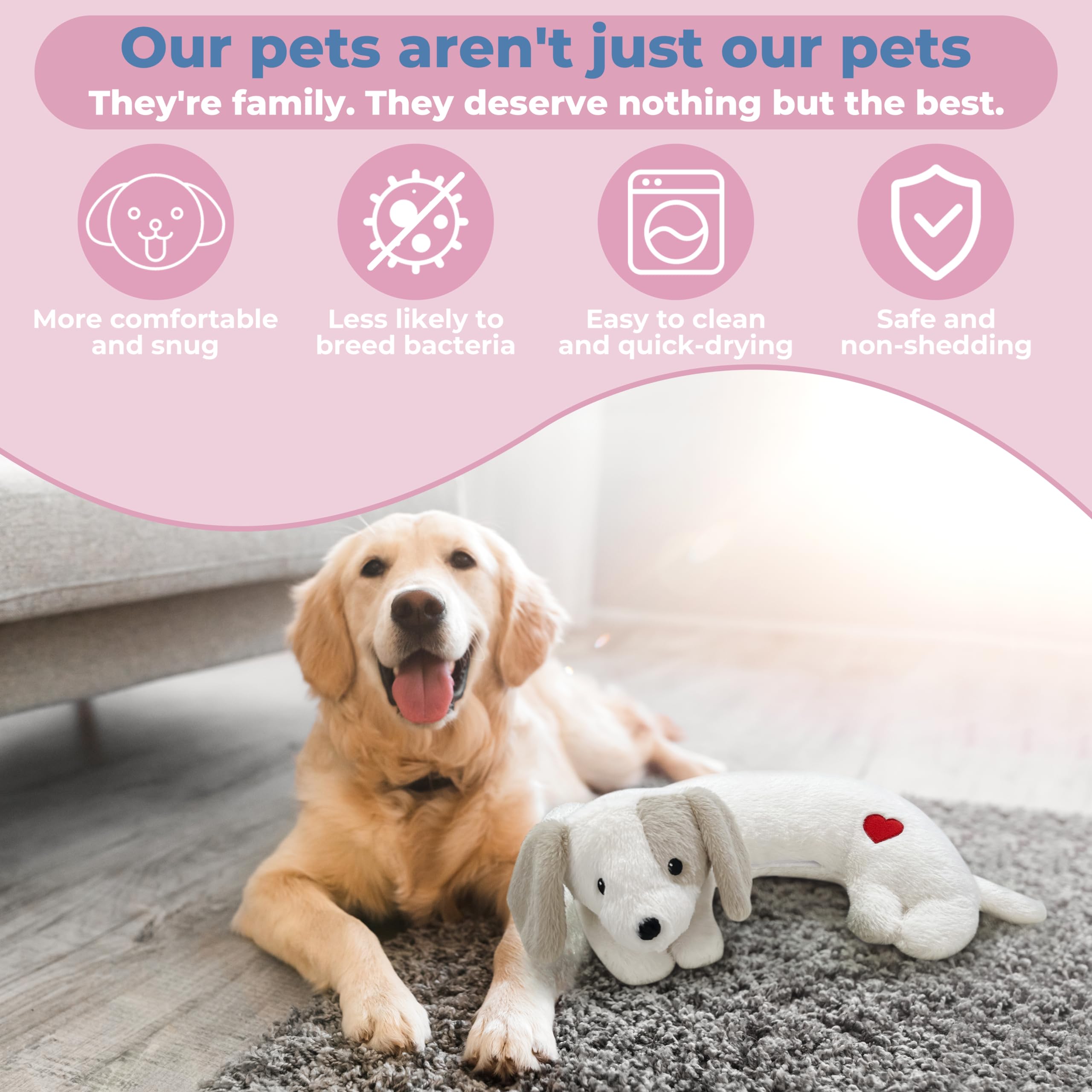 Heartbeat Puppy Toy for Dogs, Heartbeat Stuffed Animal for Anxiety Relief  Calming Aid, Heartbeat Stuffed Toy for Behavioral Aid Crate Kennel Training