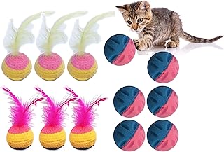 Yunteng Foam Balls Cat Toys Balls Toys for Cats Kitten Activity Chase Quiet Play1.4'Flower Ball (High Density Elastic Ball)